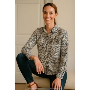 HABITAT PERFECT TRAVEL SHAPED SHIRT LONG SLEEVE BUTTON FRONT CHEST POCKET S